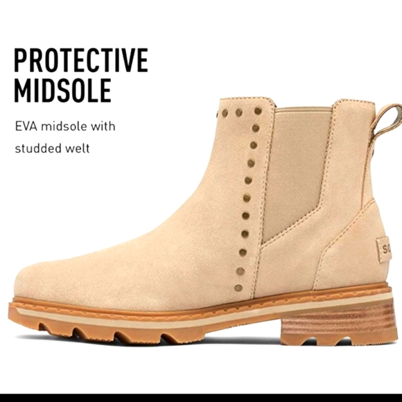 Sorel Women's Lennox Chelsea Studded Leather Ankle Boots - Picture 3 of 4